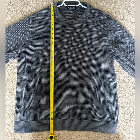 CHAPS Heavy-weight Dark Grey Unisex Sweater - Picture 6 of 7